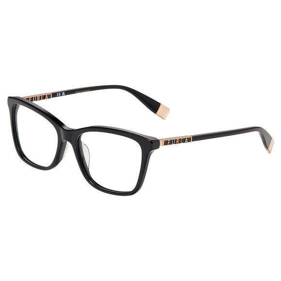 FURLA OPTICAL VFU874 Eyeglasses SHINY-BLACK-0700 53mm